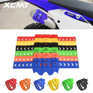 범용 배기 보호 커버 KTM SX EXC Motocross Dirt Pit Bike 용 오토바이 배기 머플러 소음기 보호대 가드