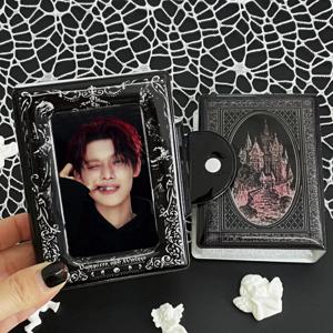 블랙 고딕 다크 스타일 소형 카드 사진 카드 가방, 미니 앨범, 연예인 앨범 카드북에 적합한 소형 카드, 3-3.5