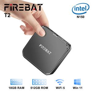 FIREBAT T2 미니 PC 게이밍 컴퓨터, 인텔 N150 듀얼 밴드, 와이파이 5, BT4.2, 16GB, 512GB, 데스크탑 게이밍 컴퓨터