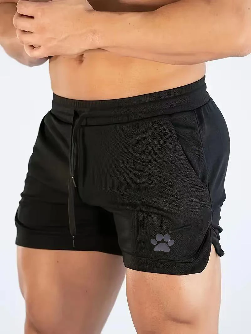 남성용 패션 곰 발 프린트 캐주얼 반바지, 피트니스 반바지, 여름 야외 조깅 반바지, 홈 팬츠, 인기 피트니스 반바지