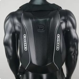 OGIO 오토바이 탄소 섬유 하드 쉘 배낭 대용량 가방, 방수 모토 레이싱 보관 여행 가방, 30-48L 용 2024