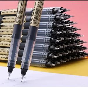 10Pcs 고품질 바늘 유형 젤 펜 스트레이트 액체 볼펜 학교/사무실 쓰기 공급을위한 완벽한 Kawaii 편지지