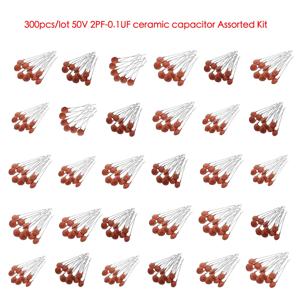 300 개/몫 50V 2PF-0.1 미크로포맷 30 값X10pcs 세라믹 커패시터 모듬 키트 전자 부품 패키지 2pF 30pF 100pF 1nF 10nF
