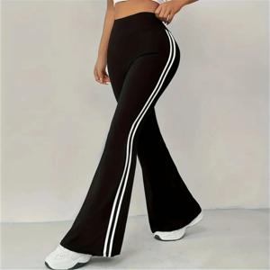 여성 슬림 캐주얼 플레어 바지 Hight 허리 Fashin 마이크로 풀 바지 2025 봄 Summen 여성 복장 바지 스트리트 세련된 옷