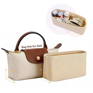 Longchamp 미니 가방 보관 가방 용 가방 주최자 라이너 가방 펠트 지갑 삽입 핸드백 라이너 가방