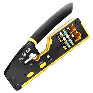 RJ45 압착 도구 Cat6 Cat5 Cat5e RJ45 커넥터 용 이더넷 압착 도구를 통과하는 와이어 스트리퍼 케이블 압착 펜치