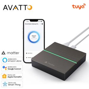 AVATTO Tuya Matter 스마트 유선 게이트웨이 허브 ZigBee 스마트 홈 브리지 리모컨 지원 HomeKit,Siri,Google Home,Alexa