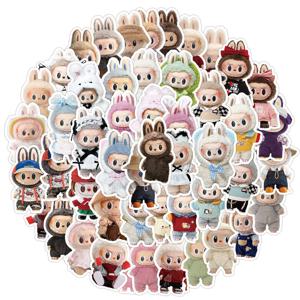 50PCS 자전거 손 계정 연필 케이스 데칼에 대 한 귀여운 만화 LABUBU 인형 낙서 스티커