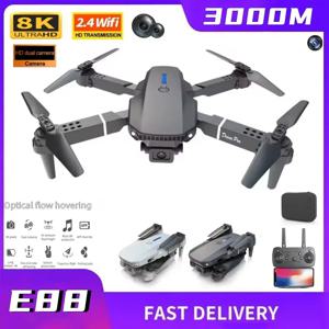 전문 드론 E88 8K VR 광각 HD 카메라 WiFi FPV 높이 접이식 RC 드론 Quadrotor 헬리콥터 어린이 장난감을 잡아