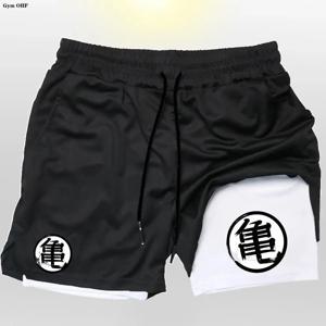 Z Goku Anime 운동복 반바지 남성 체육관 러닝 빠른 건조 스포츠 야외 훈련 여름 2 In 1 Short Pants