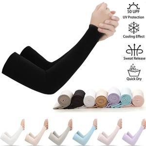 2Pcs 팔 슬리브 워머 스포츠 슬리브 태양 자외선 차단 핸드 커버 냉각 따뜻한 러닝 낚시 사이클링 여름 냉각
