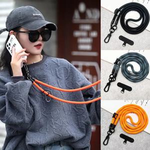 1pcs 유니버설 120CM Crossbody 매는 밧줄 스트랩 체인 전화 케이스 커버 스포츠 등산 다채로운 나일론 단일 코드 로프