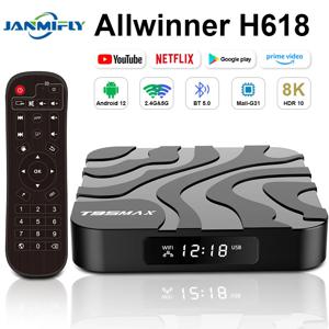 T95 Max H618 스마트 TV 박스 안드로이드 12 듀얼 Wifi 2.4G/5G 쿼드 코어 8K HD BT5.0 미디어 플레이어 셋톱 박스는 Google Netflix를 지원합니다