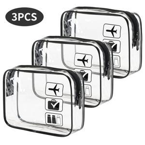 화장품 주머니 3 Pcs 명확한 세면 용품 가방 공항에 운반 항공사 준수 가방 세면 용품 가방 편리한 여행 세면 용품 가방 Fa