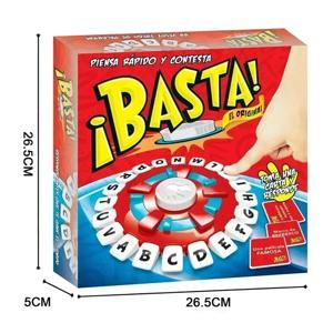 Basta 스페인어 Tapple 단어 게임 - 2025 영어 Tapple 게임 버전 빠른 사고 편지 누르기 보드 게임-