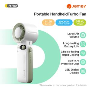 2025 새로운 휴대용 핸드 헬드 터보 팬 LED 디지털 디스플레이 199 기어 풍속 8000mAh 조정 가능한 터보 휴대용 야외 여행 팬