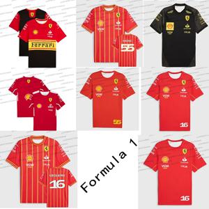 Formula 1 팀 레이싱 3D 프린트 티셔츠 Scuderia F1 팀 저지 2025 Charles Leclerc Formula1 Scuderia 팀 챔피언 팬 티셔츠