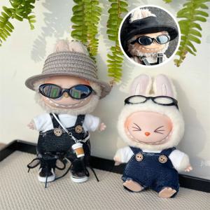 6.5cm 타원형 선글라스 Labubu MSD SD 플러시 용 패션 투명 플라스틱 안경 Kpop 아이돌 인형 선글라스 액세서리