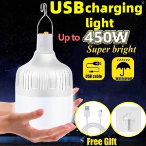 휴대용 야외 바베큐 캠핑 조명 USB 충전식 램프 LED 비상 전구 후크 높은 전력 텐트 랜턴 야간 조명 전구