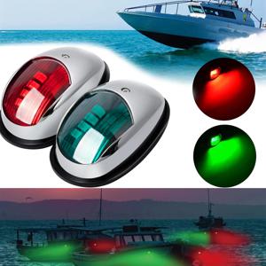 보트에 대 한 2Pcs LED 탐색 조명 12V 24V 보트 위치 조명 해양 조명 방수 보트 램프 빨간색 녹색