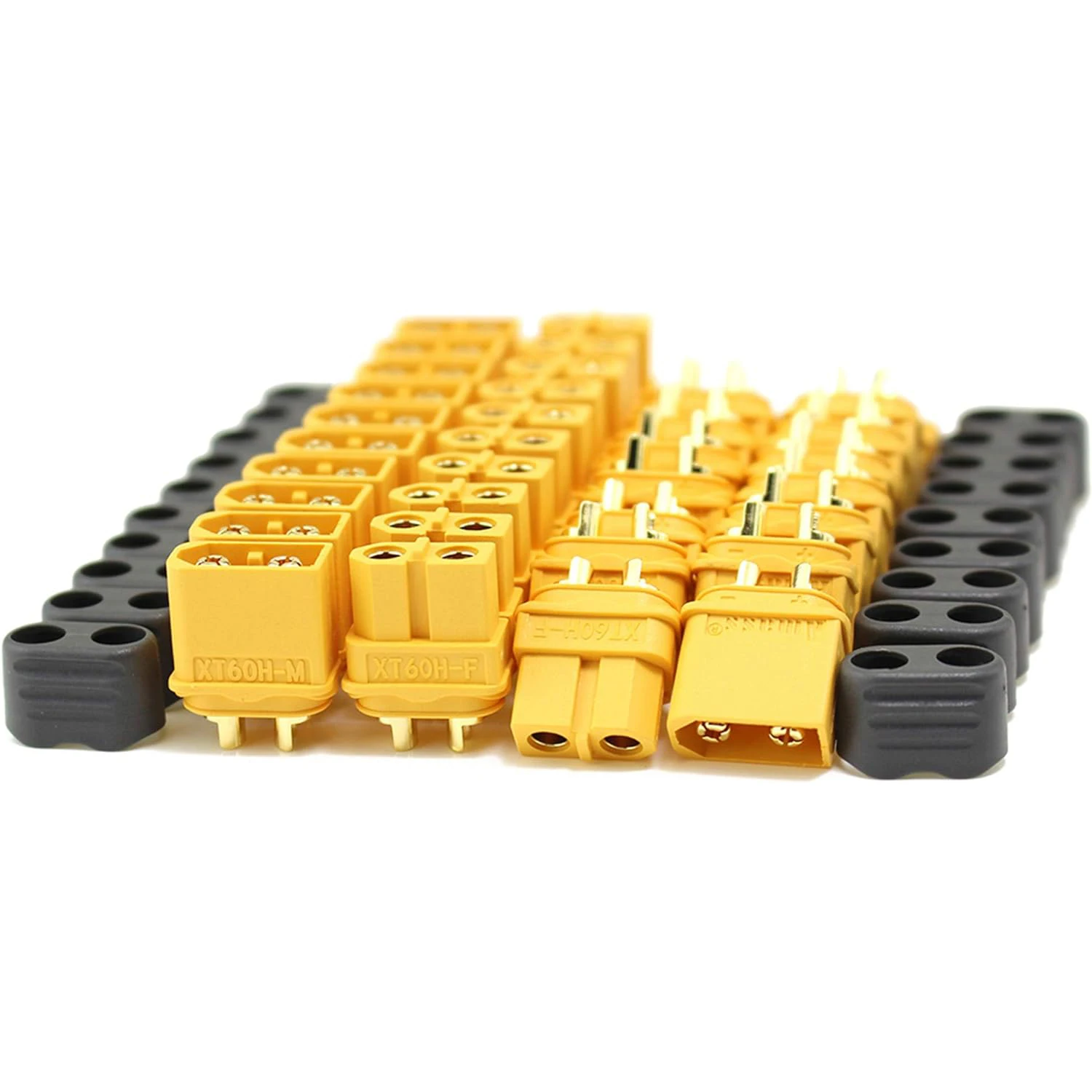 10쌍 XT60H(XT60 업그레이드) 남성 여성 총알 커넥터 Lipo 배터리 RC 비행기 자동차용 외장이 있는 전원 플러그