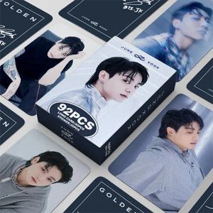 New 92 JUNGKOOK 솔로 앨범 GOLDEN 상품 사진 앨범 스티커 JK 양면 LOMO 카드 연예인 팬 선물