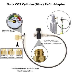 소다 워터 스트림 CO2 실린더 리필 스테이션 어댑터, 호스 온/오프 어댑터 및 W21.8-14(DIN 477) 또는 CGA320 커넥터 포함, 신제품