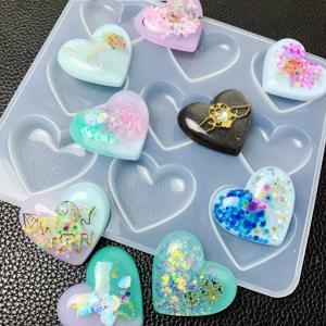 SNASAN 러브 하트 실리콘 몰드 쥬얼리 만들기 DIY 도구 UV 에폭시 수지 몰드 말린 꽃 수지 장식 공예