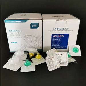 50 개/몫 13/25/33mm 나일론/PES/PTFE 일회용 멸균 주사기 필터 조리개 0.22um/0.45um 멤브레인 니들 필터