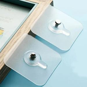 10Pcs 투명 Traceless 자기 접착제 벽 손톱 사진 벽화 단계 프레임 접착제 교수형 그리기 손톱 다목적 나사