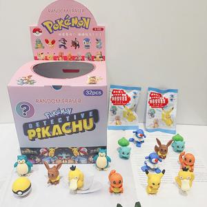 32 개/대 애니메이션 포켓몬 피카추 Psyduck Charmander Diy 만화 연필 지우개 액션 피규어 학생 기사 편지지 어린이