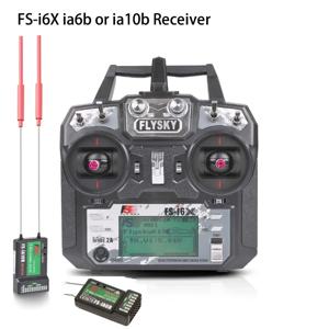FLYSKY FS-i6x 2.4G 6/10CH AFHDS 2A RC 비행기 헬리콥터 FPV 레이싱 드론용 IA6B 또는 IA10B 수신기가 포함된 라디오 RC 송신기