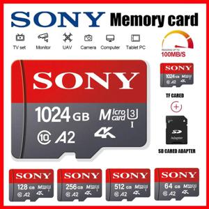 소니 마이크로 SD 카드 메모리 클래스 10 고속 1024GB 4K 울트라 HD 비디오 A2 TF 플래시 카드 Xiaomi 카메라 폰 드론 용 MicroSD