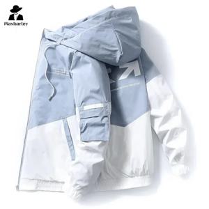 남성용 캐주얼 한국 스타일 코트, 용수철 유행 얇은 상의, 후드 학생 작업복 재킷, 하라주쿠 스트리트 의류