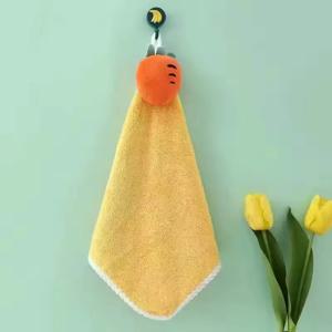 산호 양털 Hangable Thicken Towel CartoonTowel 귀여운 흡수성 핸드 타올 청소 천 걸레 손수건