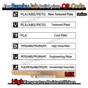 Bambu lab X1C 빌드 플레이트 QR 코드 Bambu Lab pei qr 코드 스티커 Bambulab x1c 타사 빌드 플레이트