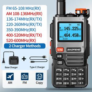 Baofeng UV-K61 장거리 워키토키, 무선 복사 주파수 C타입 충전기, UHF VHF DTMF FM NOAA UV-5R 업그레이드 UV-K6 라디오