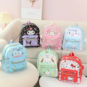 어린이 귀여운 작은 schoolbag PU 가죽 만화 Kuromi 경량 배낭 소녀 여행 레저 배낭