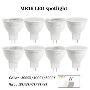 10PCS MR16 LED 스포트라이트 전구 GU5.3 Lampada AC 110V 220V 12V Bombillas 스포트 라이트 50W 할로겐 램프 교체 홈 Derection