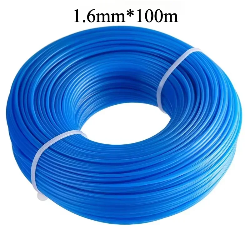 1 롤 1.6/2.4/2.7/3.0mm x 100M 나일론 트리머 라인 브러시 커터 스트리머 로프 잔디 깎는 기계 브러시 커터 잔디 트리머 라운드 라인