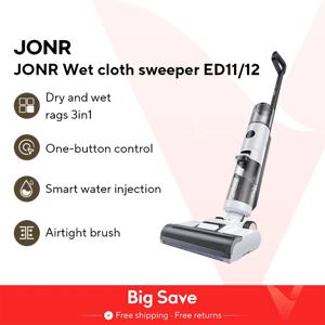 Jonr 무선 진공 물 걸레 청소기, 한국판, 건식 습식 물 걸레, 3 인 1 브러시 세차