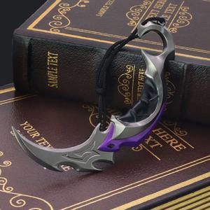 Valorant Weapon Melee Reaver Karambit Knife 15cm 금속 게임 주변 장치 카타나 사무라이 검 Uncut Blade 장식품 선물 장난감 소년