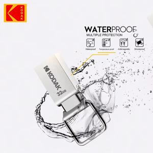 KODAK 차량용 PC용 미니 USB 플래시 드라이브, USB 2.0 펜 메모리 드라이브, 32GB, 64GB, 128GB, U 디스크, USB 2.0 휴대용 메모리, K112
