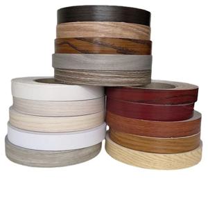 장식 합판 PVC 목재 가장자리 스트립 밴딩, 사전 접착 베니어, 자체 접착 가구 테이프, 캐비닛 표면 수리 목재 작업