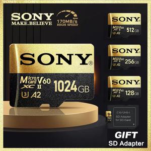 소니 마이크로 TF SD 카드 익스트림 SD 메모리 카드 Xiaomi 전화 카메라 테이블 PC 용 256GB 128GB 512GB 마이크로 1TB SD C10 TF 플래시 카드