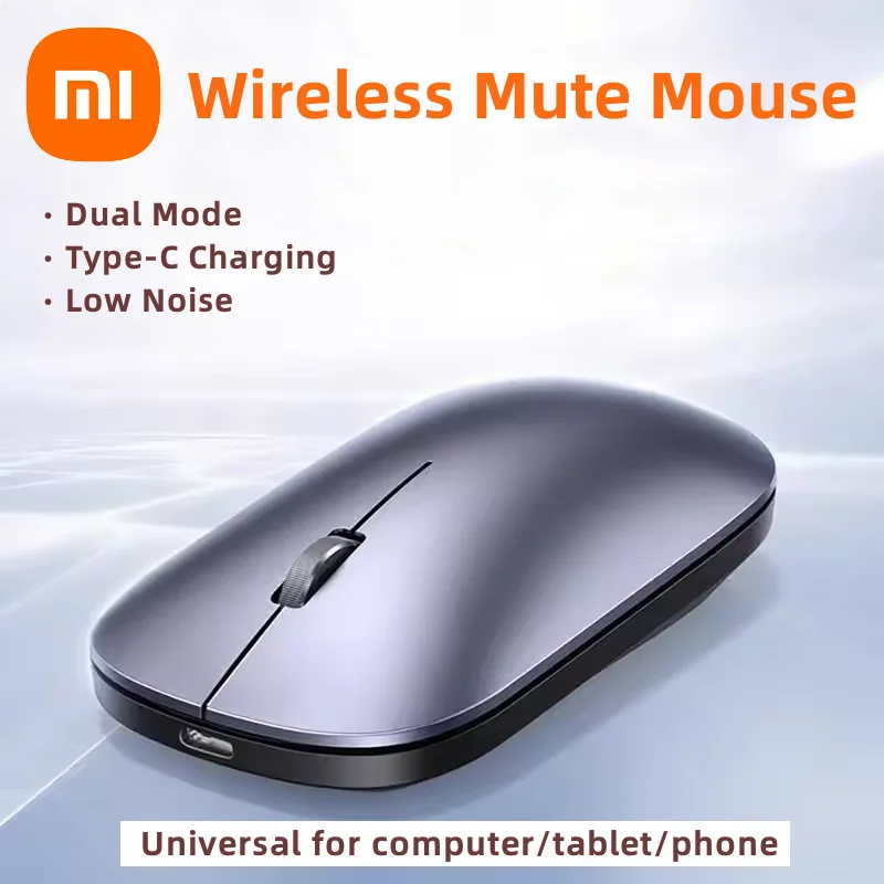 Xiaomi 무선 마우스 Type-C 충전 자동 클릭 휴대용 사무실 인체 공학적 노트북 범용 경량 사무실 게임 소음 없음