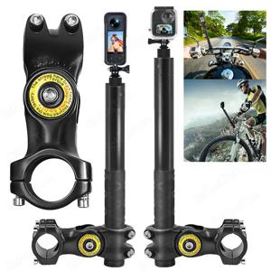 Insta360 X5 X3 X4 GoPro Hero 13 12 11 10 9 8 DJI 액세서리용 오토바이 자전거 셀카봉 모노포드 마운트 핸들바 브래킷