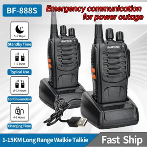 2/4/6PCS Baofeng BF-888S UHF 양방향 워키 토키 400-470MHz 16CH USB/EU/US 가족 통신 정전 비상