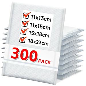 300/10PACK 도매 버블 봉투 가방 방수 폼 접착제 셀프 인감 포장 가방 선물 전체 범위 봉투 소포 가방