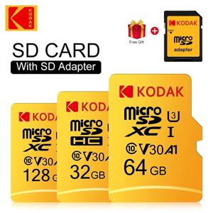 Kodak 마이크로 SD 카드 64GB 32GB 메모리 카드 512GB 256GB 128GB MicroSDXC Class10 SD 메모리 카드 100 메가바이트/초 기존 TF 플래시 카드 U3